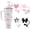02-Pink Y2K Star Heart Bow, variant on 4PCS Silicone Straw Cover for Stanley Cup Cute Glitter Star Heart Bow Straw Toppers for Stanley Cups 30&40 Oz Straws Cover Cap for Tumblers Cup Accessories