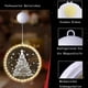 thumbnail image 3 of Luces navideñas para ventana, luces 3D colgantes novedosas para interiores, luces decorativas con pilas, cadena de luces decorativas con ventosa para dormitorio, patio, blanco cálido, 3 of 4