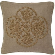 Linen with Boucle Embroidery Squree Pillow Cover