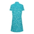 thumbnail image 6 of qolati Summer Dresses for Women 2025 V Neck Short Slevee Polka Dot Casual Dresses Loose Flowy A Line Boho Vacation Beach Sundress with Pockets, 6 of 6
