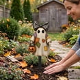 thumbnail image 5 of DefiDgd Halloween Ghost Metal Yard Stake,Vintage Rustic Style Outdoor Ghost Decor for Halloween Fall Porch Lawn Flower Bed Garden Holiday Party Home Decoration(B), 5 of 9
