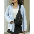 thumbnail image 4 of Women's Sling Bag, Crossbody, Daypack, Fanny Pack, Travel, Casual, Chest Bag in Black, 4 of 11