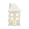 thumbnail image 1 of Ceramic White Christmas Village Houses Light Up LED Lighted, 1 of 8