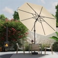 thumbnail image 4 of 11FT Large Outdoor Patio Umbrella - Durable UV Protection, Waterproof, and Windproof with Easy Push Button Tilt and Crank System, Perfect for Backyard, Beach, and Poolside Shade, 4 of 9
