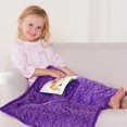 thumbnail image 1 of 2 lbs Weighted Lap Pad, Ultra Soft Minky Dotted Heavy Blankets Throw for Better Study Relaxing & Sleeping, Machine Washable, 20 x 30 Inches, Purple, 1 of 13