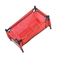 thumbnail image 1 of Accesorios para casa de muñecas, muebles, juguetes de imitación, manualidades, juguetes interactivos para fiestas Cama de dormir roja, 1 of 9
