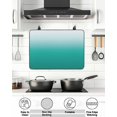thumbnail image 5 of Cyan Turquoise Stove Top Covers for Electric Stove, 28'x20'' Gradient Glass Ceramic Stove Cover Foldable Rubber Mat Heat Resistant Cooktop Protector for Kitchen, 5 of 8