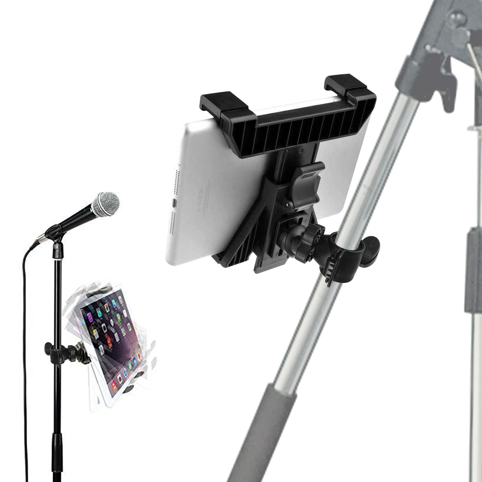 Microphone Mic Stand Tablet Mount, EEEKit Universal 360 Degree Swivel Adjustable Tablet Mount