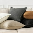 thumbnail image 3 of Phantoscope Terry Throw Pillow Square Decorative Pillow, 20"x 20", Off White, 1 Pack, 3 of 4