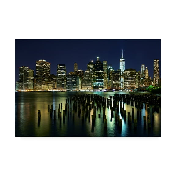 New York at Night VII' Canvas Art by James McLoughlin