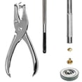 thumbnail image 5 of 480 Leather Rivets Set Double Cap,3 Sizes Metal Tubular Rivet With Punch Pliers And 3 Pieces Fixing Tools Compatible With Leather Repair Replacement R_Special Gift 773, 5 of 5