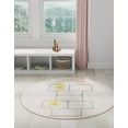 thumbnail image 4 of Unique Loom Whimsy Kids Collection Area Rug - Hopscotch (7' 10" Round Ivory/Light Blue) Perfect For Kids Bed Room/Nursery Room/Living Room/Class Room/Play Room, 4 of 6