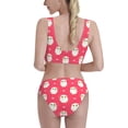 thumbnail image 5 of High Waisted Bikini Sets For Women, Cartoon Cute Hamster Rose Red Swimsuits Tummy Control, Two Pieces Bathing Suit, 5 of 8