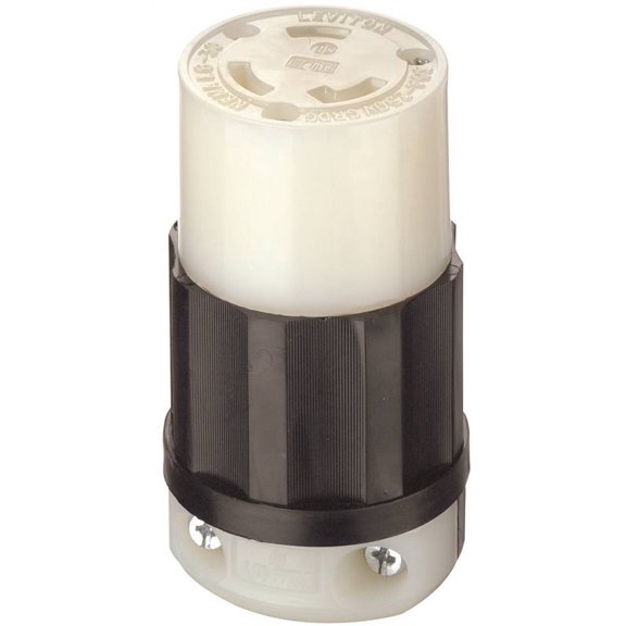 Leviton 30A 250V 3-Wire 2-Pole Industrial Grade Locking Cord Connector