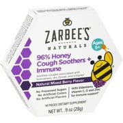 Angle View: ZarBee's Naturals 96% Honey Cough Soother + Immune Support Lozenges, Mixed Berry, 14 ea (Pack of 3)