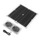 thumbnail image 1 of Ventilador solar de 25 W alta velocidad IPX65 resistente al agua bajo nivel de ruido mantiene segura la circulación del aire kit de ventilador dual con energía solar para ANGGREK Otros, 1 of 8