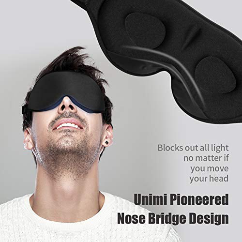 Sleep Mask for Women & Men Unimi Upgraded 3D Contoured Eye Mask for Sleeping, 