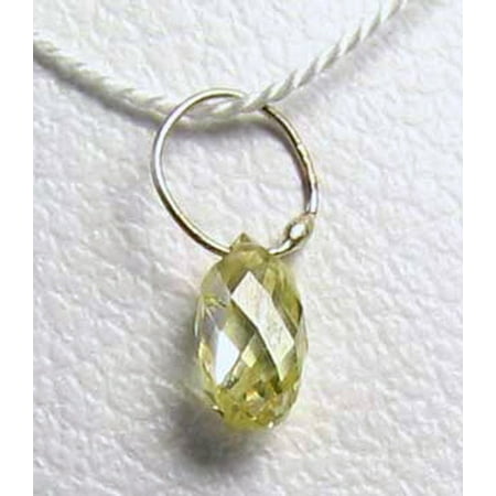 0.27cts Natural Canary Diamond & 18K Gold Pendant 6568Q1