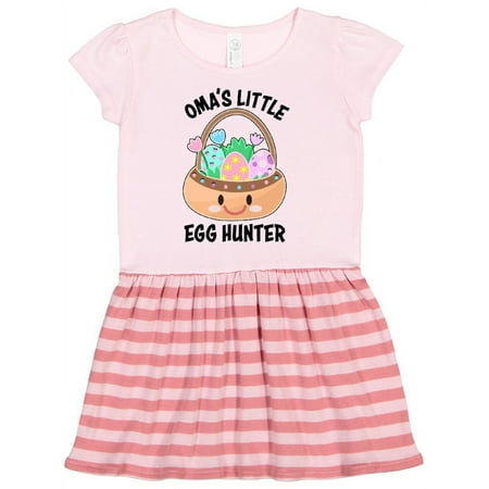 

Inktastic Omas Little Egg Hunter Gift Toddler Girl Dress
