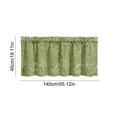 thumbnail image 3 of Printed Curtain Valance Rod Pocket Kitchen Curtain Short Sheer Translucent Window Treatment Spring Floral Decoration for Cafe Living Room Bathroom Decorative Tiers 55.12x18.11 Inches, 3 of 5