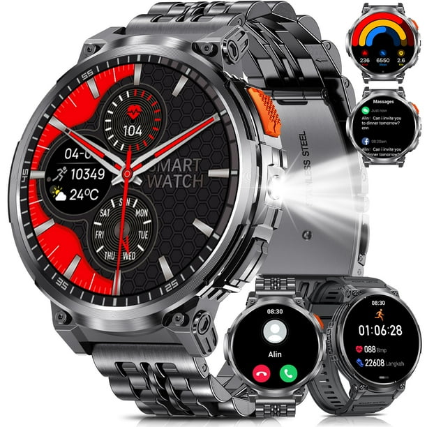 Reloj inteligente PODOEIL Military con pantalla HD de 1,85 pulgadas con Bluetooth Call