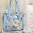 thumbnail image 4 of HAEX-Bolsos Kawaii Ita para Mujer, bandoleras femeninas de estilo japonés Harajuku Lolita, bandoleras con cinta, bolsos cruzados de PU con corazón pequeño, 4 of 4