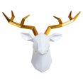 thumbnail image 1 of Yuarrent Deer Head Wall Decor Sculpture Farmhouse Statue Geometrical Resin Figurines Decoración del hogar, 1 of 1