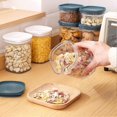 thumbnail image 3 of Plastic Food Storage Jar Tansparent Sealed Coffee Beans Tea Cereal Food Preservation Container Box New, 3 of 4