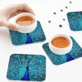 thumbnail image 5 of Kdxio Beautiful Blue Peacock Funny Coasters,4 Pcs Leather Coasters,Housewarming Gifts,Protect Furniture from Water Marks Scratch and Damage, 5 of 6