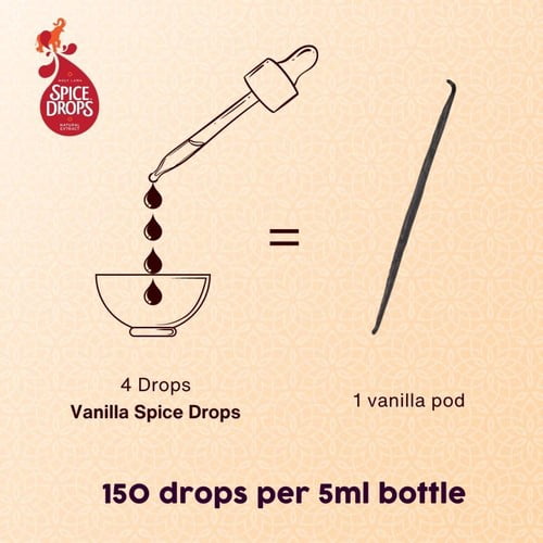 Spice Drops Concentrated Natural Vanilla Extract 5ml, British Import (Pack of 2)