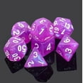 thumbnail image 2 of Galactic Dice Acrylic HD Dice Sets - Fairy God (Pink & White) Set of 7 Dice, 2 of 3
