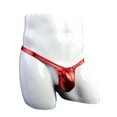 thumbnail image 3 of iOPQO Men's underwear Men's Comfortable Patent Leather Briefs Red One Size, 3 of 5