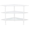 Southern Enterprises Jumpluff Metal/Glass Corner TV Stand for TVs up to