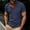 #91-Navy, variant on Ceisia Men's Slim Fit Short Sleeve Cotton Polo Shirt Multi-Color Ribbed Stand Collar Spring Summer Shirt Gift