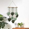 thumbnail image 3 of Macrame Wall Hanging Handmade Home Decorations, Boho Macrame Tapestry, Woven Wall Hanging Leaf Feather Wall Decoration, 3 of 4