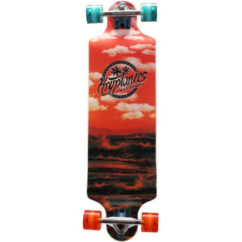 KRYPTONICS 81,3 cm Drop Down Longboard Complete Skateboard 