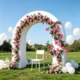 thumbnail image 4 of Hovilon 6ft Artificial Simulated Rose Vine - 21-Head Faux Rose Garland with Realistic Flowers, Flexible Green Floral Vine for Wedding Backdrop Wall, Arch, Mantel, and Home Party Decoration (Red), 4 of 6