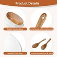 thumbnail image 3 of Large Glass Salad Bowl Set, 3.8 QT Glass Salad Bowl with Wood Base, Glass Salad Bowl with Serving Utensils, Salad Serving Bowl for Party Family Gathering, Serving Dish for Fruits Snacks Pasta, 3 of 5