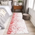 thumbnail image 5 of Red Polka Dot Washable Runner Rugs 2'x6', Watercolor Red Gradient Low Pile Throw Entryway Rug Non-Slip Sturdy Edge Binding Carpet for Indoor Bedside Entrance Bedside, 5 of 9