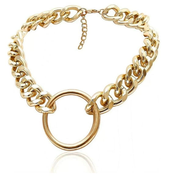 CIBIRICH Chaîne Punk Colliers Épais pour Femmes Collier à Plusieurs Couches Collier Or