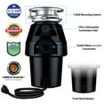 thumbnail image 3 of Eco Logic 1/2 HP Garbage Disposal with Oil Rubbed Bronze Sink Flange and Stopper Assembly Kit 10-US-EL-7-DS-3B-ORB, 3 of 7