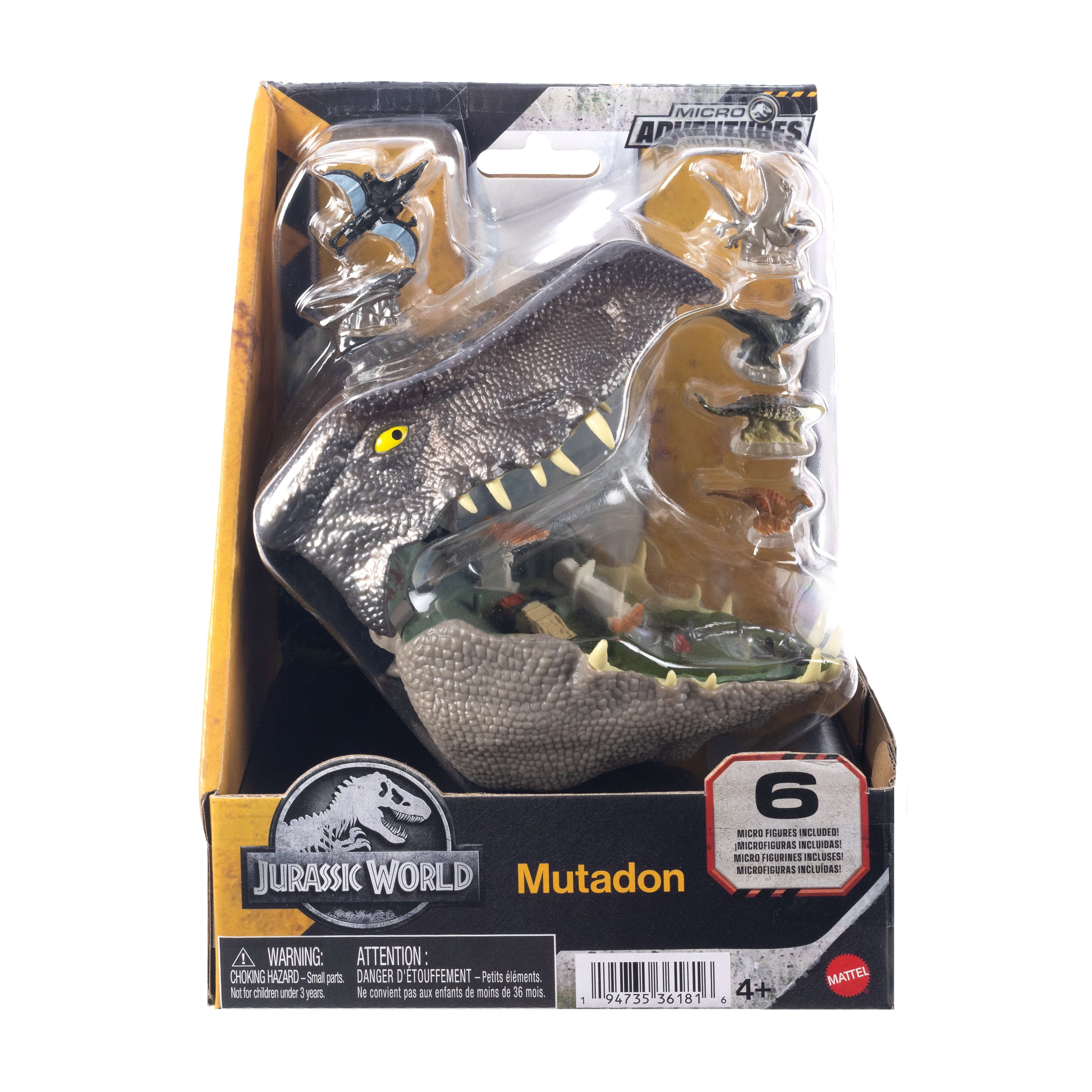 Jurassic World Rebirth Micro Adventure Distortus Rex Playset, Interactive Features & 6 Figures