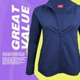 thumbnail image 5 of NATURAL UNIFORMS Women's Ultra Soft Front Zip Warm-Up Scrub Jacket 5200 (True Navy Blue, Small), 5 of 6