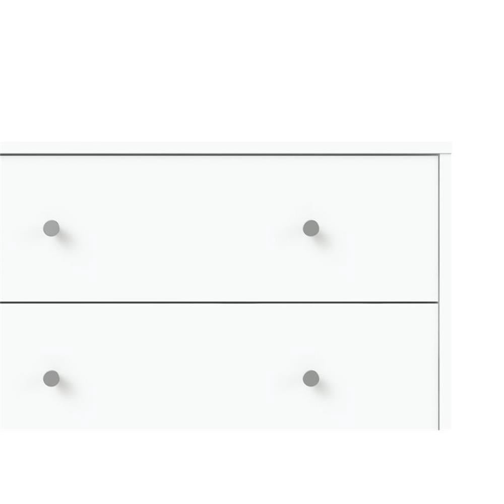 Home Square 4 Piece Bedroom Set With Dresser, Chest and 2 Nightstands in White
