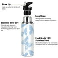 thumbnail image 3 of Yayeee 20oz Insulated Water Bottle Double Wall Stainless Steel with Flip Straw Lid, Blue Butterfly, 3 of 7