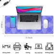 thumbnail image 4 of Pastel Checkered Mouse Pad with Cute Boho Aesthetic - Large 31.5x11.8in, Anti-Slip Rubber Base, Perfect Home Office Addition for Computers & Laptops, 4 of 7