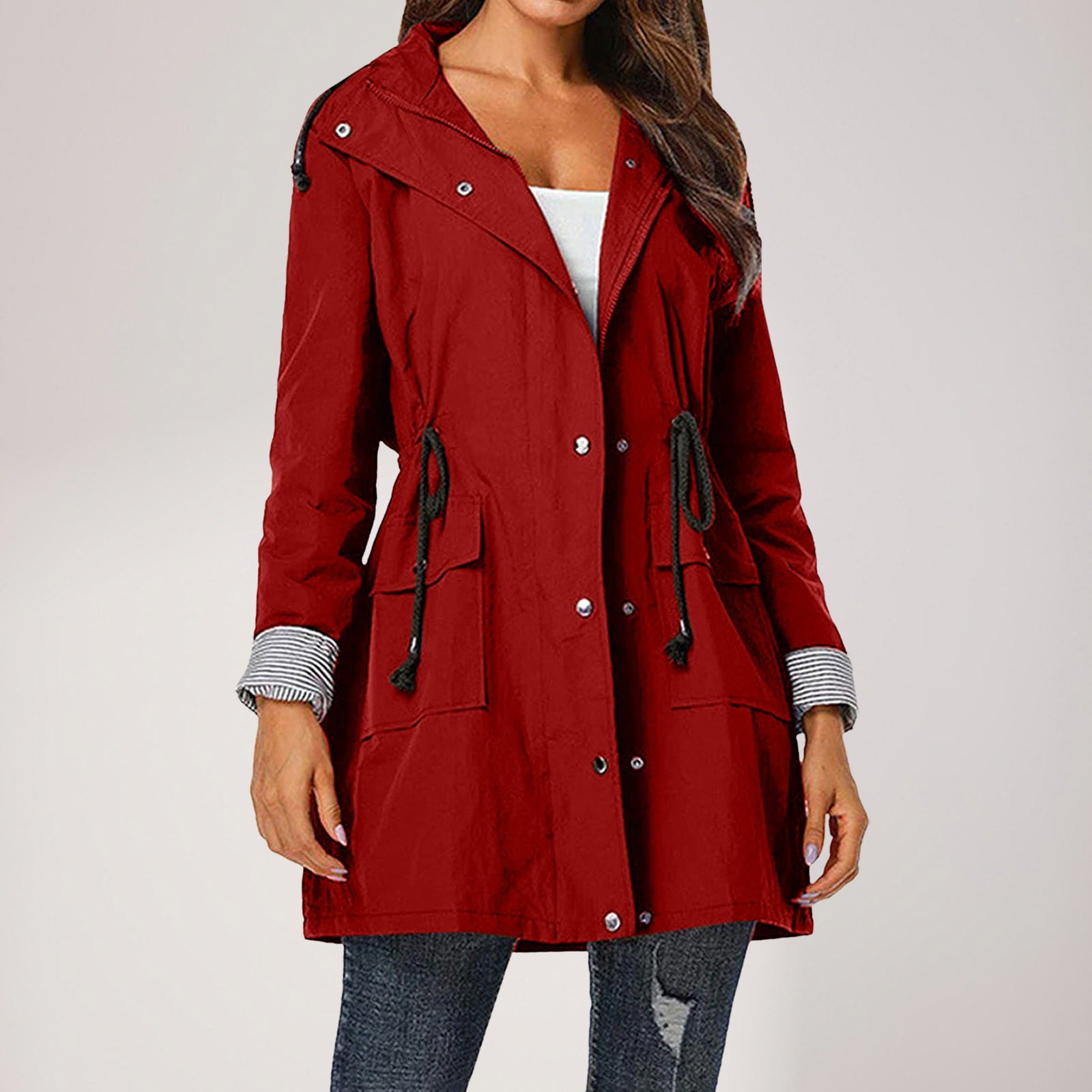 Veste Imperméable Femme Avec Capuche – Coupe-vent, Légère, Idéale Pour Randonnée Et Sport - 7