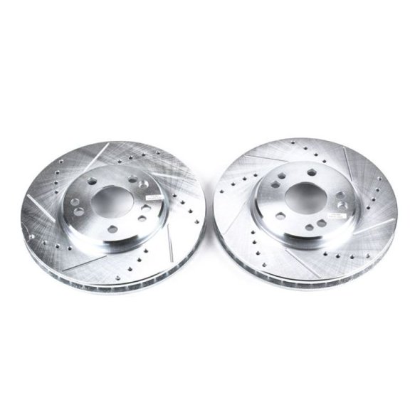 Power Stop EBR418XPR Evolution Drilled & Slotted Rotors -Front