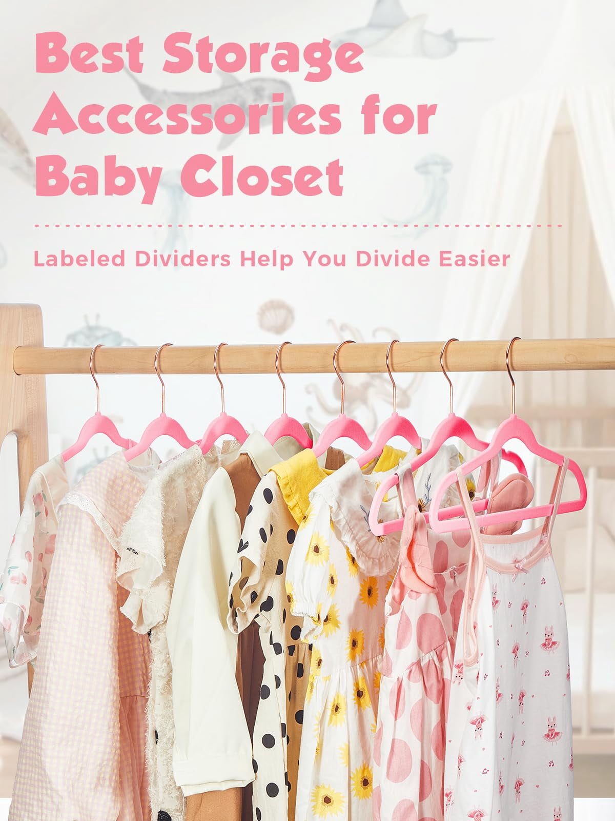14 inch-50P Pink Clothes Hanger