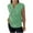 Green, variant on Jalioing Casual T Shirt for Women Cap Sleeve Cotton Shirts Solid Color V Neck Button Summer Fashion Tees Tops